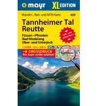 Mayr Wanderkarte Tannheimer Tal, Reutte, Füssen, Pfronten, Bad Hindelang, Ober- und Unterjoch, XL 1:25.000 KOMPASS freytag & berndt