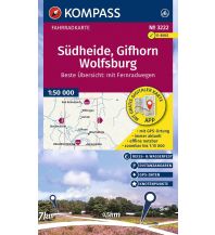 KOMPASS Fahrradkarte 3222 Südheide, Gifhorn, Wolfsburg mit Knotenpunkten 1:50.000 KOMPASS freytag & berndt