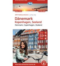 BVA ADFC Radtourenkarte Dänemark, Kopenhagen, Seeland 1:150.000 KOMPASS freytag & berndt