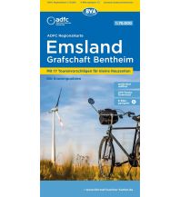 BVA ADFC Regionalkarte Emsland, Grafschaft Bentheim mit Knotenpunkten 1:75.000 KOMPASS freytag & berndt