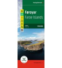 Road Maps Denmark Färöer / Føroyar, Straßen- und Freizeitkarte 1:90.000, freytag & berndt KOMPASS freytag & berndt