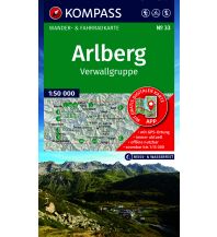 KOMPASS Wanderkarte 33 Arlberg, Verwallgruppe 1:50.000 KOMPASS freytag & berndt