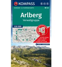 KOMPASS Wanderkarte 33 Arlberg, Verwallgruppe 1:50.000 KOMPASS freytag & berndt