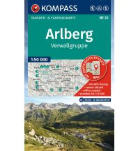 KOMPASS Wanderkarte 33 Arlberg, Verwallgruppe 1:50.000 KOMPASS freytag & berndt