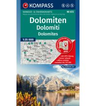 KOMPASS Wanderkarten-Set 672 Dolomiten, Dolomiti, Dolomites (4 Karten) 1:35.000 KOMPASS freytag & berndt