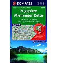 KOMPASS Wanderkarte 25 Zugspitze, Mieminger Kette, Ehrwald, Lermoos, Garmisch-Partenkirchen, Reutte 1:50.000 KOMPASS freytag & berndt