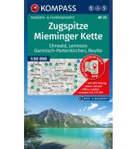 KOMPASS Wanderkarte 25 Zugspitze, Mieminger Kette, Ehrwald, Lermoos, Garmisch-Partenkirchen, Reutte 1:50.000 KOMPASS freytag & berndt