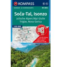 KOMPASS Wanderkarte 2804 Soča-Tal, Isonzo, Alpi Giulie / Julische Alpen, Triglav, Nova Gorica 1:50.000 KOMPASS freytag & berndt