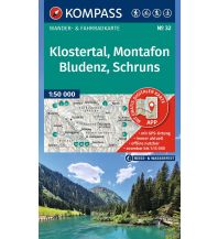 KOMPASS Wanderkarte 32 Klostertal, Montafon, Bludenz, Schruns 1:50.000 KOMPASS freytag & berndt