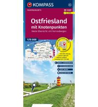 KOMPASS Fahrradkarte 3322 Ostfriesland mit allen Ostfriesischen Inseln mit Knotenpunkten 1:70.000 KOMPASS freytag & berndt