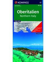 KOMPASS Autokarte Oberitalien, Italia settentrionale, Northern Italy, Italie du Nord 1:500.000 KOMPASS freytag & berndt