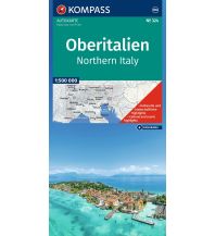 KOMPASS Autokarte Oberitalien, Italia settentrionale, Northern Italy, Italie du Nord 1:500.000 KOMPASS freytag & berndt