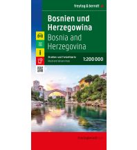 freytag & berndt Straßenkarte Bosnien-Herzegowina 1:200.000 KOMPASS freytag & berndt