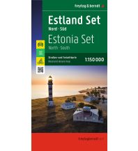 Straßenkarten Baltikum freytag & berndt Straßenkarte Estland Set Nord und Süd 1:150.000 KOMPASS freytag & berndt