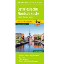 Publicpress Rad- und Wanderkarte Ostfriesische Nordseeküste, Westlicher Teil 1:50.000 KOMPASS freytag & berndt
