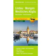 Wanderkarten Deutschland Publicpress Rad- und Wanderkarte Lindau, Wangen, Westliches Allgäu, Oberstaufen, Friedrichshafen 1:50.000 KOMPASS freytag & berndt
