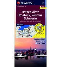 KOMPASS Fahrradkarte 3318 Ostseeküste, Rostock, Wismar, Schwerin 1:70.000 KOMPASS freytag & berndt