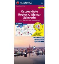 KOMPASS Fahrradkarte 3318 Ostseeküste, Rostock, Wismar, Schwerin 1:70.000 KOMPASS freytag & berndt