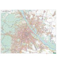 Poster and Wall Maps Wandkarte: Wien Gesamtplan 1:25.000 KOMPASS freytag & berndt