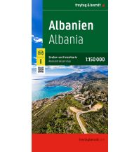 Road Maps Albania Albanien, Straßen- und Freizeitkarte 1:150.000, freytag & berndt KOMPASS freytag & berndt