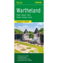 Wartheland, Straßenkarte 1:200.000, Höfer Verlag KOMPASS freytag & berndt