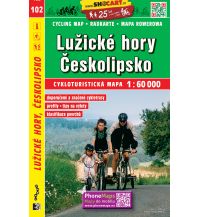 Cycling Maps Czech Republic SHOcart Radkarte 102 Tschechien - Luzicke hory Ceskolipsko 1:60.000 Shocart