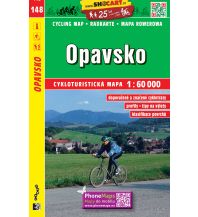 Radkarten Tschechien SHOcart Cycling Map 148 Tschechien - Opavsko 1:60.000 Shocart