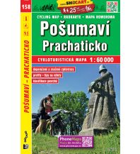 Radkarten Tschechien SHOcart Cycling Map 158, Posumavi, Prachaticko 1:60.000 Shocart