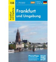 Radkarten PhoneMaps Radkarte 158, Frankfurt und Umgebung 1:75.000 PHONEMAPS