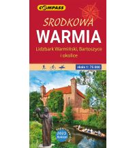Wanderkarten Polen Compass Polen Mapa turystyczna Warmia środkowa - Lidzbark Warmiński, Bartoszyce i okolice 1:75.000 Compass Polska