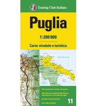 Road Maps TCI Carta Stradale - Puglia Apulien 1:200.000 Touring Club Italiano