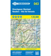 Mountainbike-Touren - Mountainbikekarten Tabacco-Karte 043, Vinschgauer Oberland/Alta Val Venosta 1:25.000 Tabacco