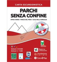 Wanderkarten Schweiz & FL Geo4Map-Wanderkarte Parchi senza Confine 1:10.000/1:7.000 Geo4map 