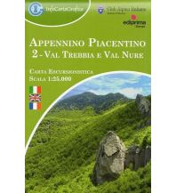 Wanderkarten Apennin Appennino Piacentino 2 - Val Trebbia e Val Nure 1:25.000 Club Alpino Italiano - B.E.L.C.A. Firenze