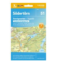 Wanderkarten Skandinavien Sverigeserien-Karte 51, Södertörn 1:50.000 Norstedts