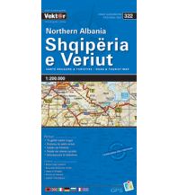 Straßenkarten Albanien Orama Road Map Straßenkarte Northern Albania Orama Editions