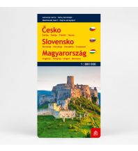Straßenkarten Jana Seta Road Map - Cesko, Slovensko, Magayrorszag. Tschech.Rep. Slowakei Ungarn 1:800.000 Jana Seta
