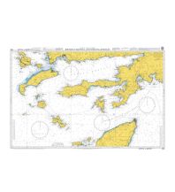 Nautical Charts British Admiralty Seekarte 1055 - Rhodes Channel and Gokova Korfezi 1:150.000 The UK Hydrographic Office