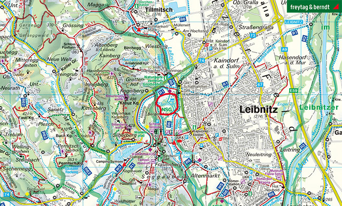 Karte Sulmbad zur steinernen Wehr