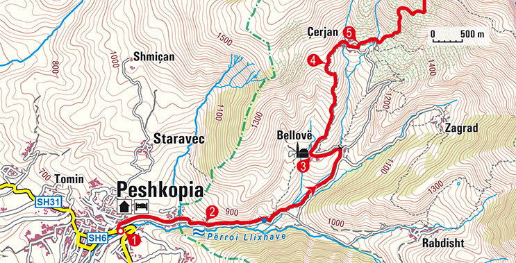 Karte Gahwinden Wanderung